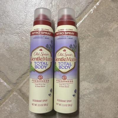 NUEVO 2 paquetes Old Spice GentleMan's Blend desodorante corporal total lavanda como nuevo 3,5 oz Foto 1 de 2