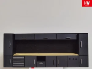 Diorama 1:18/24/43/64 Werkzeugschrank Modell Garage Werkstatt Szene Requisiten Zubehör - Bild 1 von 19