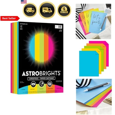 Color Cardstock Bright Assortment 8.5x11 250 sheets Durable Craft Paper - Image 1 of 4