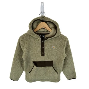 Carhartt Youth Sherpa Fleece Hoodie Tan Size Small 8-10 - Picture 1 of 9