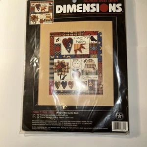 Vintage Dimensions Quilting Bee Counted Cross Stitch Kit #3814 Country At Heart - Bild 1 von 5