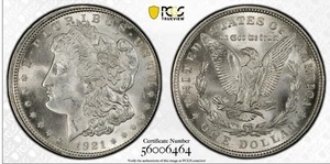 1921-P Morgan Dollar Prägefehler! Falsch ausgerichtete Vorderseite Stempel PCGS MS64 - hochwertig  - Bild 1 von 8