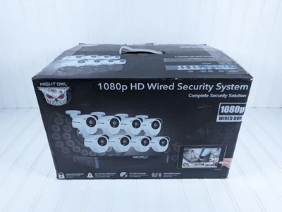 Night Owl 1080p HD Sistema de Seguridad con Cable 8 Canales 1TB DVR 8 Cámaras con Cable NUEVO Foto 1 de 4