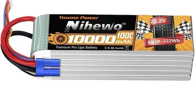 3S Lipo Battery 22.2v  10000mAh 100C RC Battery Soft Case EC5 Plug Compatible - Image 1 of 4