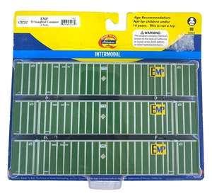 HO Scale Athearn 72537 EMP Green 53' Stoughton Container (3) pcs - Picture 1 of 1