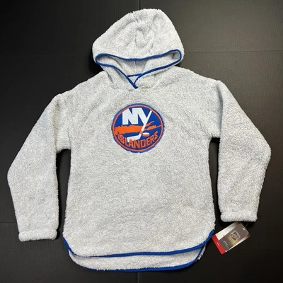 New York Islanders NHL Sherpa polar sudadera con capucha parche logotipo niñas jóvenes grande 14 nuevo con etiquetas Foto 1 de 4