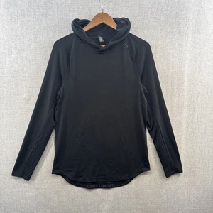 Lululemon Licenza Allenamento Drysense Felpa con Cappuccio Uomo Small Nera Drop Cut Atletica - Foto 1 di 14