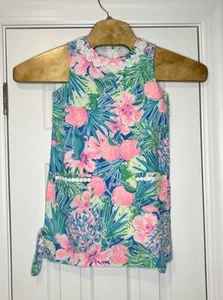 Lilly Pulitzer Youth Girls Shift Dress Blue Green Pink Floral Fruits 10 - Picture 1 of 7