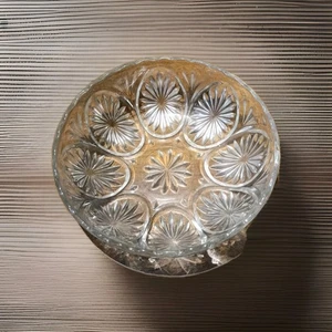Vintage Starburst Schale klar gewellte Kanten Vintage - Bild 1 von 4