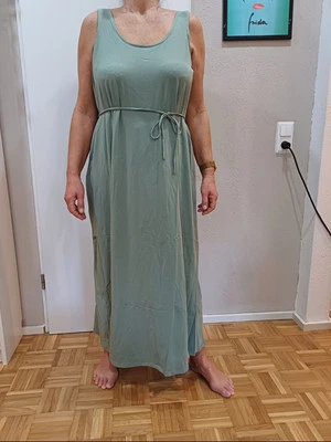 Damen Kleid H&M Mama Umstandsmode Gr. XXL 48 50 türkis Maxikleid Baumwolle - Bild 1 von 4