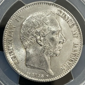 DINAMARCA 1875 2 CORONAS GRADUACIÓN PROFESIONAL DETALLES SIN CIRCULAR-LIMPIA, ¡PARECE UNA JOYA! - Imagen 1 de 5