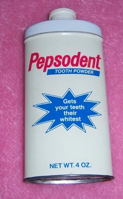 Vintage Pepsodent Tooth Powder 4 Oz Tin Advertising Toothpaste Dental Decor - Image 1 of 4
