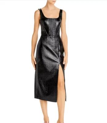 Vestido midi sin mangas David Koma precio de venta sugerido por el fabricante $1695 talla UK8/US4 # 20A 413 NUEVO Foto 1 de 4