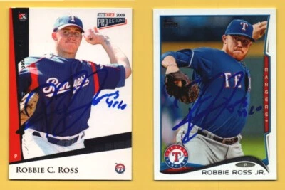 (2) Robbie Ross RC Rookie Hand Signed Autograph Cards Tristar Topps - Image 1 of 2
