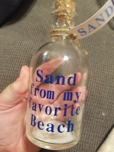 Sand From My Favorite Beach Bottle With Cork - Picture 1 of 4