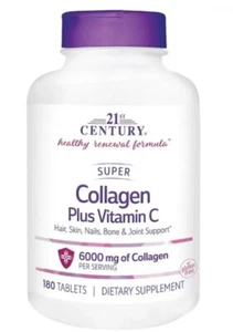 Super Collagen 6000 mg. Hair, Skin, Nails, Bone & Joint Support - 180 Count - Picture 1 of 2