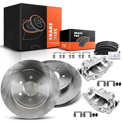 Передние дисковые тормозные диски и тормозные колодки + тормозные суппорты для Dodge Dakota 2003-2004 - Изображение 1 из 4