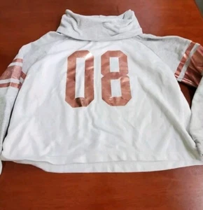 Mädchen Wasserfallausschnitt Sweatshirt, Crazy 8's, Jersey #, Größe 10-12 - Bild 1 von 6