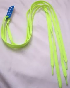 Premium thin Neon Yellow Design Rockabilly Punk Shoe laces Shoelaces-New w/Tags! - Picture 1 of 2