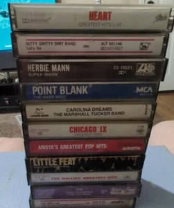 Lot Of 11 70s 80s classic Rock And Pop Cassette Tapes With Case - Picture 1 of 3