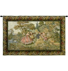 Fuente Minuetto Tapiz de Pared Italiano Escena Romántica - Imagen 1 de 1