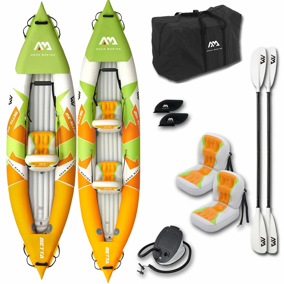 Aqua Marina Inflatable Betta Kajak Kayak Kanu Tourenkajak 1er | 2er Boot NEU SET