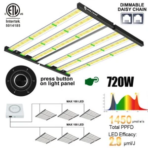 Phlizon 7200W LED Grow Light Strip Luce di Crescita LED Piante da Interno Samsung Bar - Foto 1 di 12