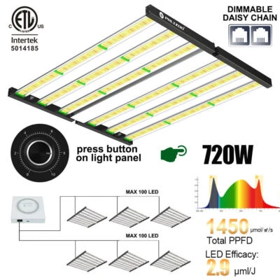 Phlizon 7200W LED Grow Light Strip LED-Wachstumslicht Zimmerpflanzen Samsung Bar - Bild 1 von 4