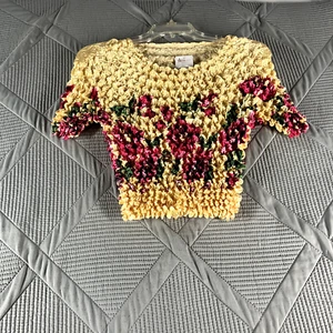 Pineapple Apparel Womens Crinkle Top Yellow One SIZE FITS ALL STRETCHES - Picture 1 of 7