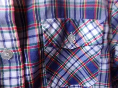 Camisa de camionero de colección para mujer azul a cuadros con botones talla 7/8 ligera Mister Noah  Foto 1 de 4