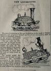 c1846 Antique Victorian Print RAILWAY & THE NEW LOCOMOTIVE - TORTOISE & CLOWN