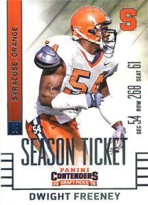 SEASON-TICKET Dwight Freeney SEAHAWKS LIONS FALCONS CARDINALS CHARGERS SYRACUSE 