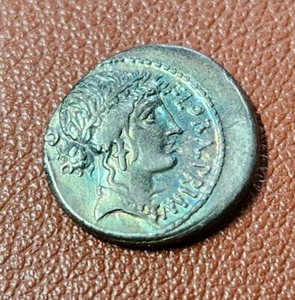 Genuine Ancient Rome Roman Gaius Servilia FLORAL•PRIMVS Silver Denarius 57 BC XF - Picture 1 of 4