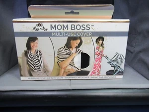 Itzy Ritzy Mom Boss 4in1 Nursing Cover - Black/White Stripe Car Seat Cover Used - Picture 1 of 4