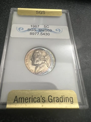1967 JEFFERSON NICKEL TONED Cover