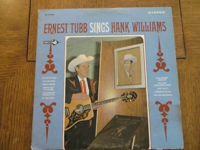 Ernest Tubb Sings Hank Williams - 1968 - Decca Records DL 74957 Vinyl LP VG/VG - Image 1 of 4