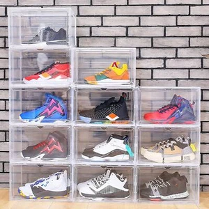 6/12 PCS Stackable Shoe Box Magnetic Sneaker Cases Storage Organizer Clear Case - Picture 1 of 22