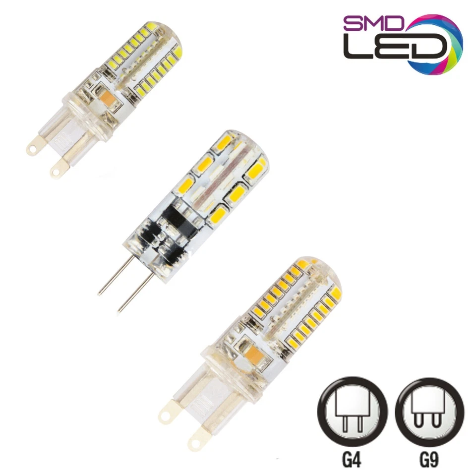 Silikon LED Mini Birne Glühbirne Licht Strahler Leuchtmittel Lampe SMD LED G4/G9 - Bild 1 von 1