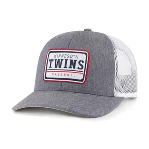 Minnesota Twins '47 Brand Gray Ellington Trucker Snapback Adjustable Hat - Picture 1 of 2