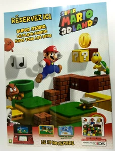 Poster Double Face Super Mario 3D Land Nintendo 3DS Promo 59x80cms  Envoi suivi - Picture 1 of 2