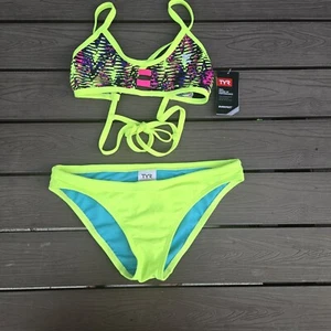 TYR Durafast Damen Waikiki Tieback Top & Bikinihose Set Größe S Neu - Bild 1 von 4
