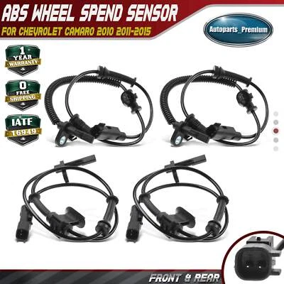 4x Sensor de velocidad de rueda ABS lateral delantero y trasero para Chevrolet Camaro 2010 2011-2015 Foto 1 de 4