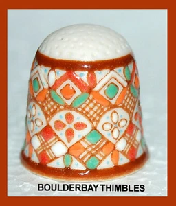 JAVIER SERVIN INTRICATE HAND PAINTED Thimble GUANAJUATO, MEXICO - NEW TB2 - Picture 1 of 1