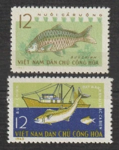 1963 North Vietnam Stamps Fishing Industry Scott # 255-256 MNH - Picture 1 of 1