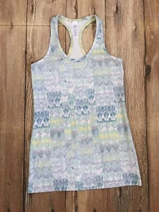 Ivivva by Lululemon Keep Ur Cool Racer Back Tank Top Aqua Blue Green 14 EUC - Picture 1 of 10