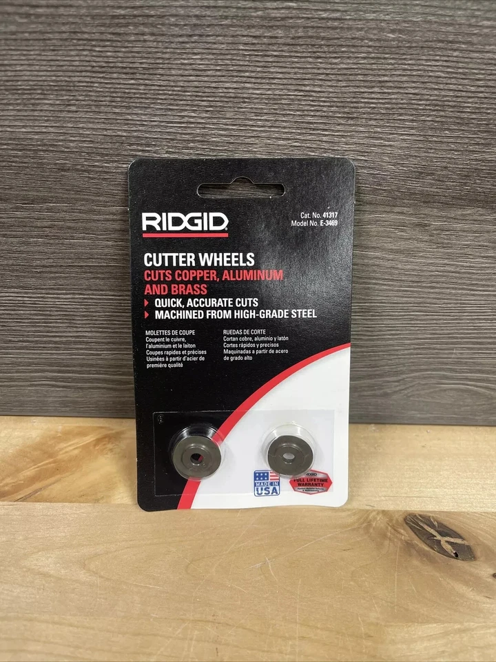 RIDGID 41317 Model E-3469 REPLACEMENT 2 PACK TUBING/PIPE CUTTER WHEELS-BRAND NEW - Image 1 of 1