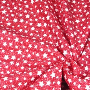 Little White Stars on Red, A "Liberty for All" Connecting Threads Cotton, BTY - Picture 1 of 4