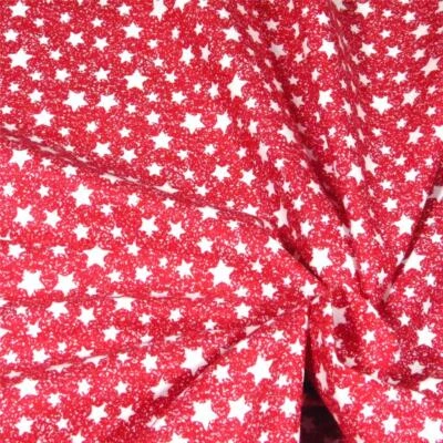 Little White Stars on Red, A "Liberty for All" Connecting Threads Cotton, BTY - Image 1 of 4