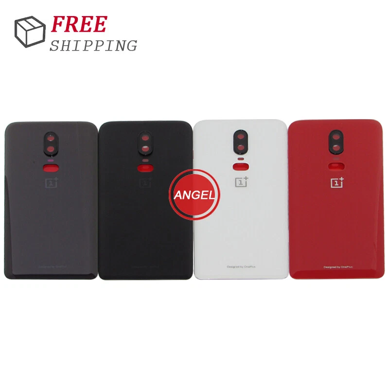 Nueva cubierta trasera de vidrio para batería puerta trasera + cubierta de lente de cámara para One Plus+ 1+6 1+6T Foto 1 de 4