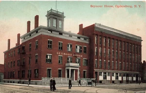 TARJETA POSTAL VINTAGE OGDENSBURG NY NUEVA YORK CASA SEYMOUR 1914 050223 S - Imagen 1 de 2